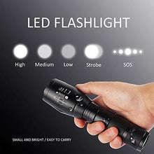 Load image into Gallery viewer, Tactical Flashlight 5 Lights Modes, Ultra-bright Zoom Function and IP65 Waterproof Handheld Flashlights