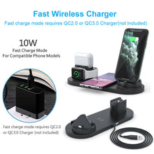 Load image into Gallery viewer, 6 in 1 Wireless Charging Station for iPhone Products and Galaxy Qi Enable