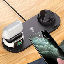 Load image into Gallery viewer, 6 in 1 Wireless Charging Station for iPhone Products and Galaxy Qi Enable