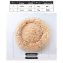 Load image into Gallery viewer, Soft Long Plush Round Pet Dog Bed for Small Medium Dogs