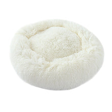 Load image into Gallery viewer, Soft Long Plush Round Pet Dog Bed for Small Medium Dogs