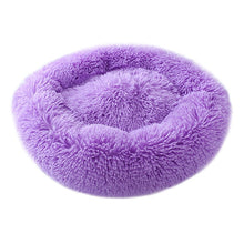 Load image into Gallery viewer, Soft Long Plush Round Pet Dog Bed for Small Medium Dogs