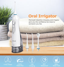 Load image into Gallery viewer, Oral Irrigator USB Rechargeable Water Flosser Portable Dental Water Jet 300ML Water Tank Waterproof Teeth Cleaner