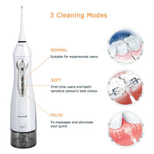 Load image into Gallery viewer, Oral Irrigator USB Rechargeable Water Flosser Portable Dental Water Jet 300ML Water Tank Waterproof Teeth Cleaner