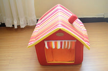 Load image into Gallery viewer, New Home Shape Foldable Pet Cave House Nest for Cat and Dog