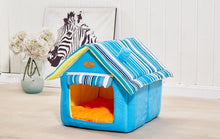 Load image into Gallery viewer, New Home Shape Foldable Pet Cave House Nest for Cat and Dog