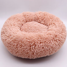 Load image into Gallery viewer, Soft Long Plush Round Pet Dog Bed for Small Medium Dogs