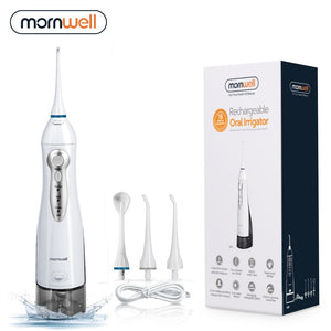 Oral Irrigator USB Rechargeable Water Flosser Portable Dental Water Jet 300ML Water Tank Waterproof Teeth Cleaner