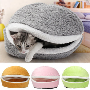 Removable Cat Sleeping Bag Sofas Mat Hamburger House for Pets