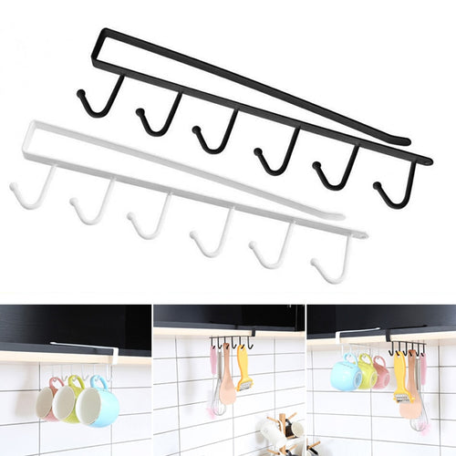 Under-Cabinet Hanger Rack (6 Hooks)